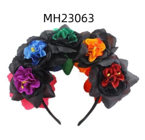 Coordinated floral headwear set from the PartyTime presentation archive
