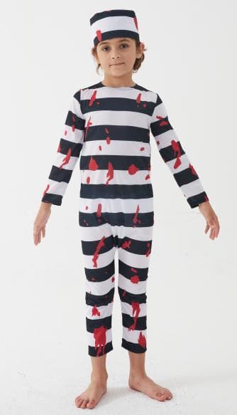 Striped one-piece costume from the PartyTime presentation archive